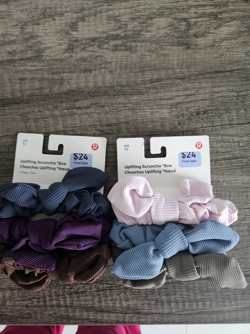 Lululemon  Uplifting Scrunchie Bow Bundle-TWO NWT /3-Packs -
